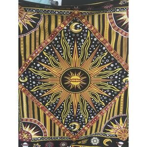 Celestial Sun and Moon Tapestry Or King Cotton Fabric Stars And Planets